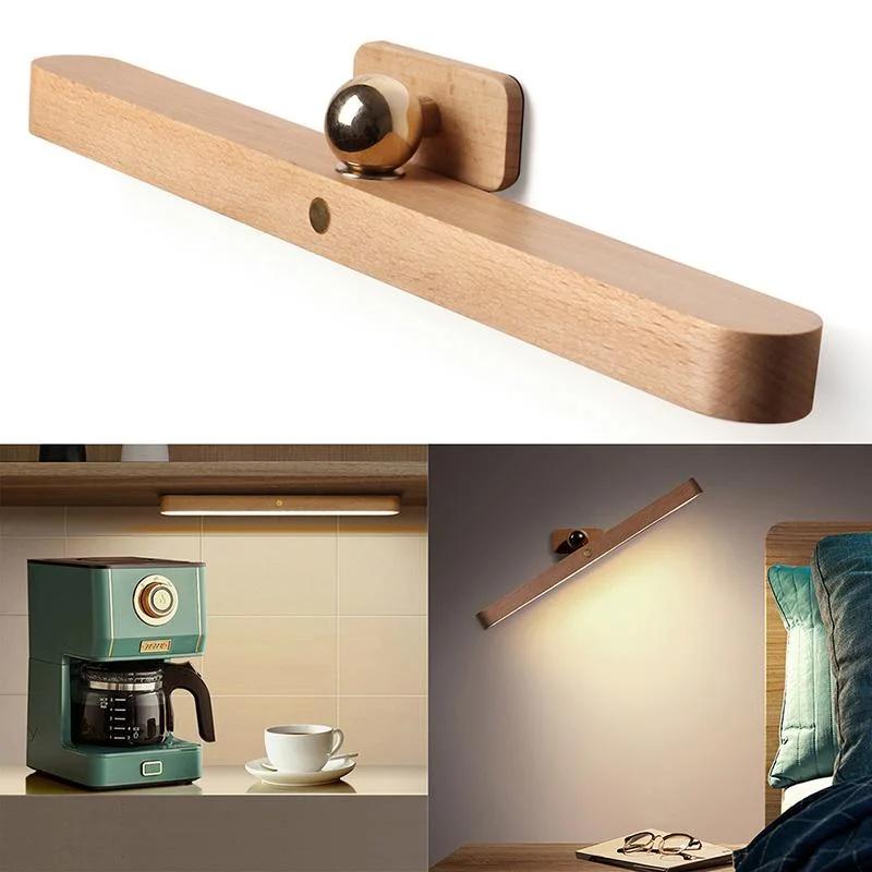 Tidur Kayu USB  ȸ Ʈ , LED Cermin Ʈ,  ڼ , Lampu Dinding, 2PCs